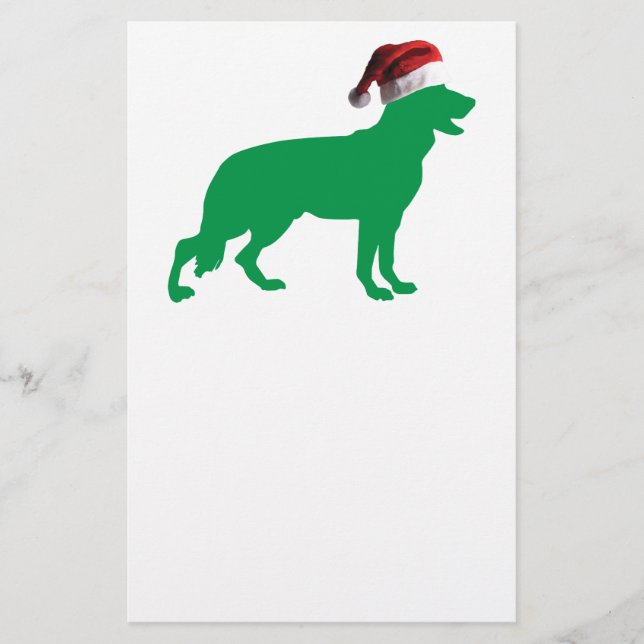 Papelaria German shepherd de Natal (Frente)