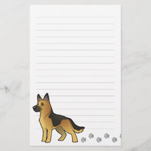 Papelaria German shepherd dos desenhos animados