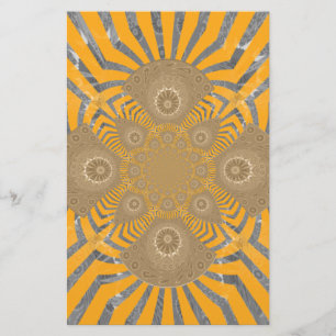 Papelaria Gilded Zephyr: Elegância em amarelo Ouro e cromo