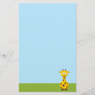 Papelaria Girafa de desenho animado