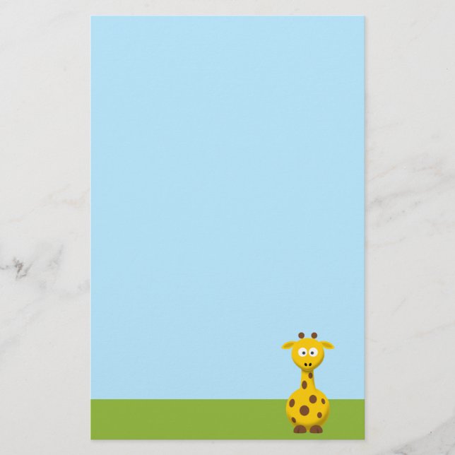 Papelaria Girafa de desenho animado (Frente)