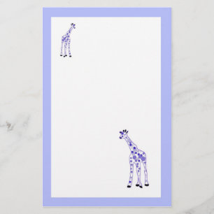 Papelaria girafas roxos