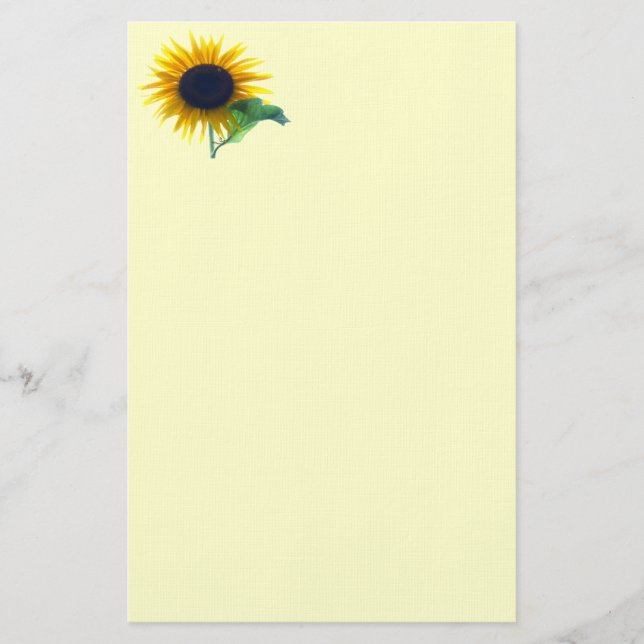 Papelaria Girassol na flor completa (Frente)