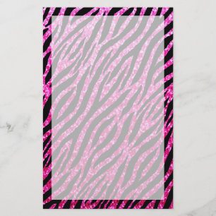 Papelaria Glitter Glitter Sparkles de Impressão de Zebra Ro
