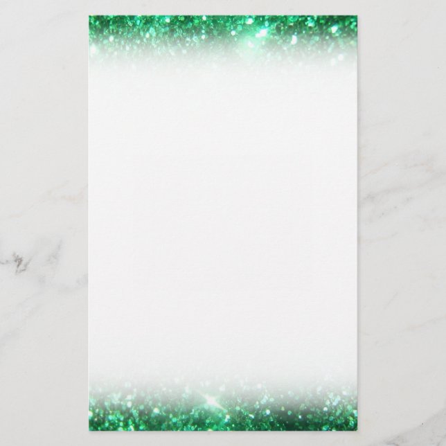 Papelaria Glitzy Green Glitter (Frente)