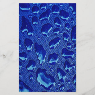 Papelaria Gotas de Água Azul Profunda