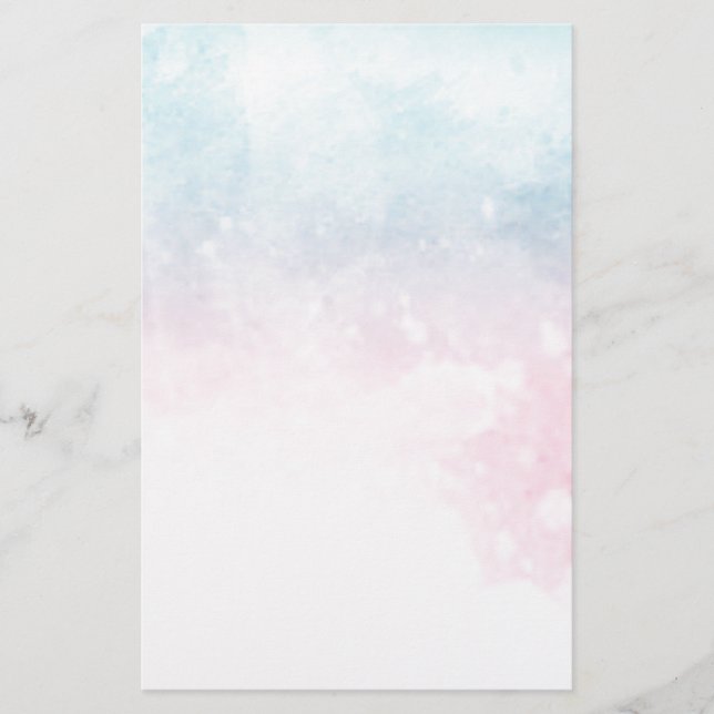 Papelaria gradiente de aquarela ombre (Frente)