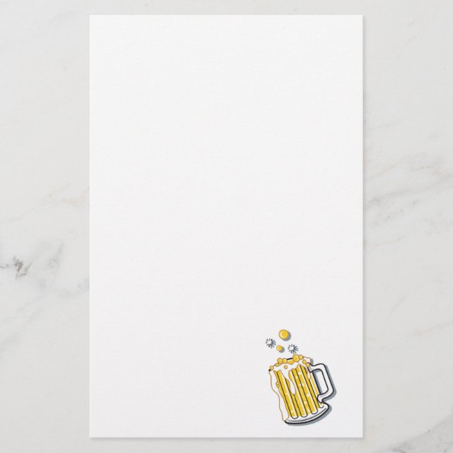 Papelaria gráfico de cerveja estilo retro (Frente)