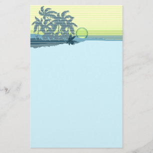 Papelaria Grande Papel de carta Sunset Havaiano