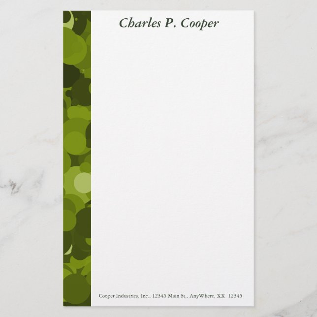 Papelaria Green Camo Letterhead (Frente)