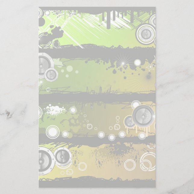 Papelaria Grunge Style Music Banner (Frente)