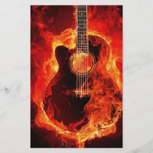 Papelaria Guitarra Queimando, Música de Chamas Laranjas Band
