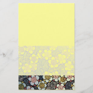PAPELARIA HAIKU/ PRETO BRANCO ROSA AMARELO FLORES DA PRIMAVE