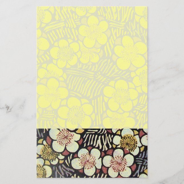 PAPELARIA HAIKU/ PRETO BRANCO ROSA AMARELO FLORES DA PRIMAVE (Frente)