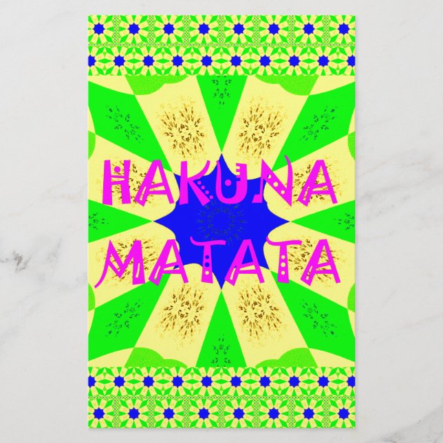 Papelaria Hakuna Matata Belo Design Incrível Colo (Frente)