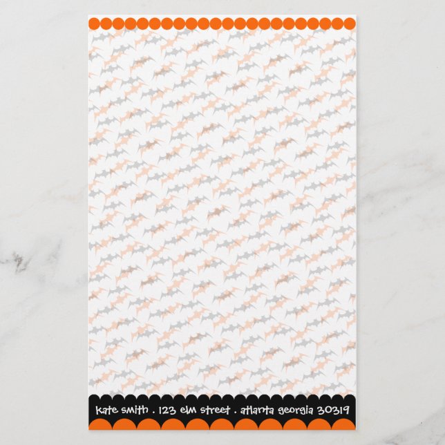 Papelaria Halloween Stationery Modelo (Frente)