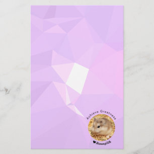 Papelaria Hammyville - Hamster bonito com citação motivacion