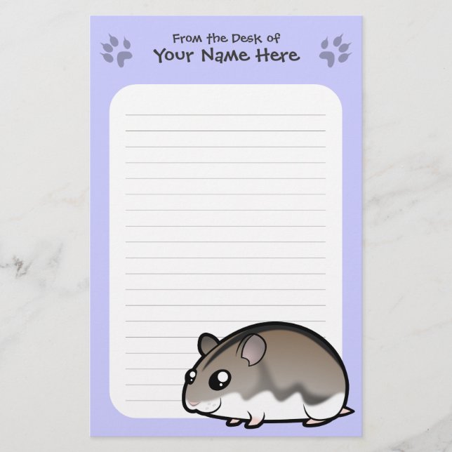 Papelaria Hamster Anão Cartoon (Frente)