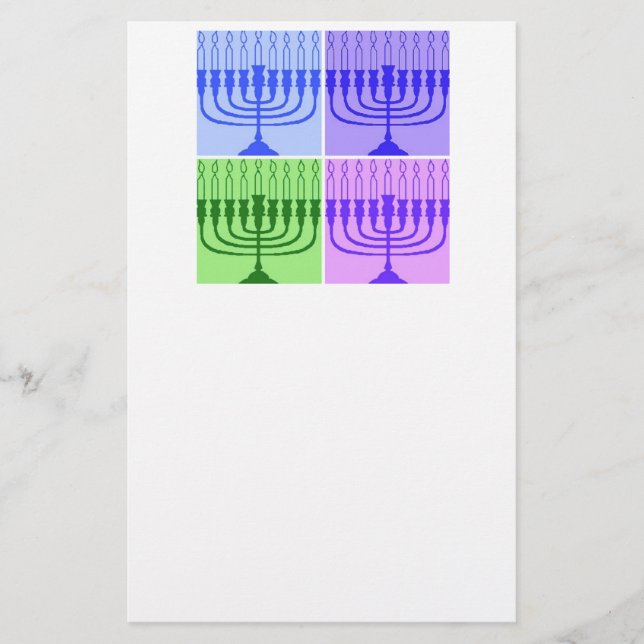 Papelaria Hannukka Menorah (Frente)
