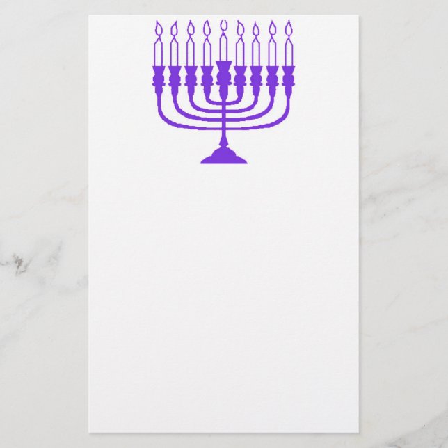 Papelaria Hanukkah Menorah (Frente)