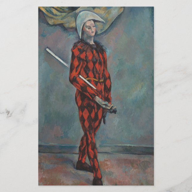 Papelaria Harlequin (Joker) (por Paul Cézanne) (Frente)