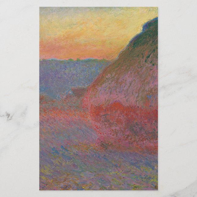 Papelaria Haystacks (por Claude Monet) (Frente)