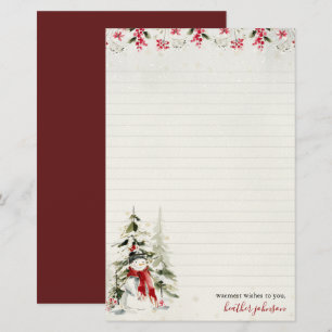 Papelaria Hearthlight Notes Inverno Boneco de Neve Personali