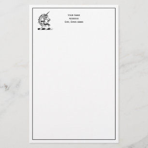 Papelaria Herádico Casaco de Braços do Unicórnio Emblem