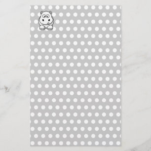 Papelaria Hipopótamo Branco Fofo