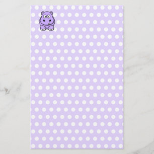 Papelaria Hipopótamo Lavanda Fofo