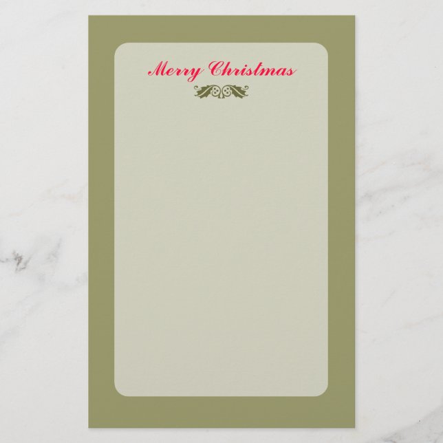 Papelaria Holly de Natal Verde sai (Frente)
