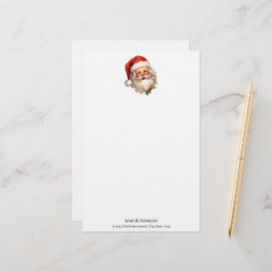 Papelaria Holly Jolly Santa Claus Retro Natal