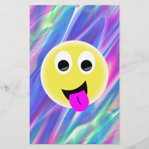 Papelaria holograma de emoji