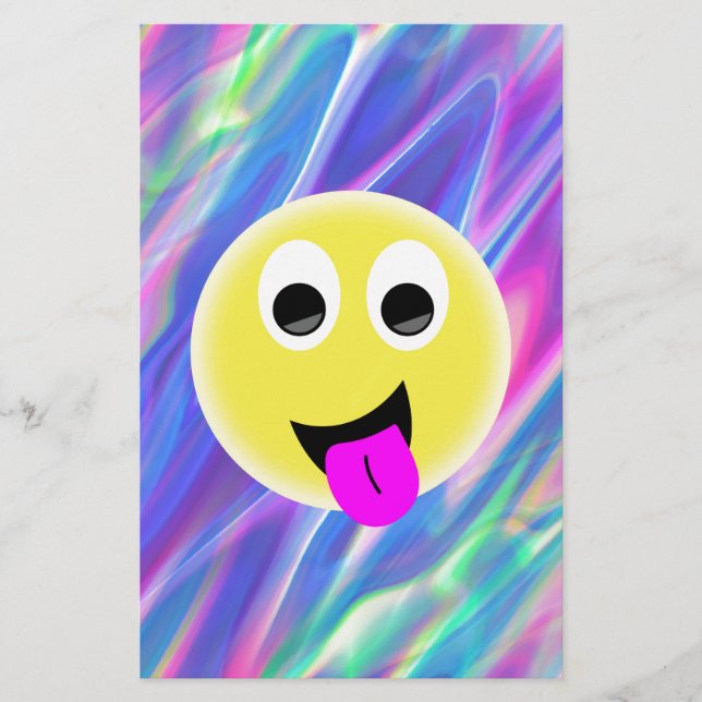 Papelaria holograma de emoji (Frente)