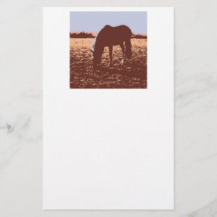 Papelaria Horse Grazing Pop Art