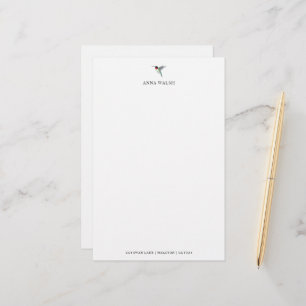 Papelaria Hummingbird com garganta de borracha personalizada