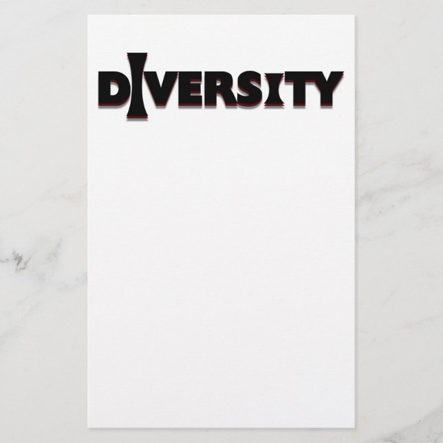 Papelaria I Papel de Carta da Diversidade (Frente)