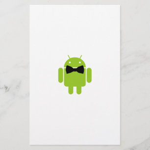 Papelaria Ícone formal do robô do Android do laço
