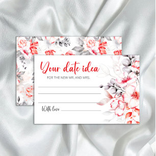 Papelaria Ideias de noite de encontro com flores em aquarela