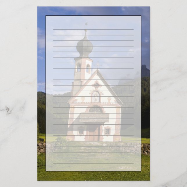 Papelaria Igreja solitária e isolada chamada Rainui (Frente)