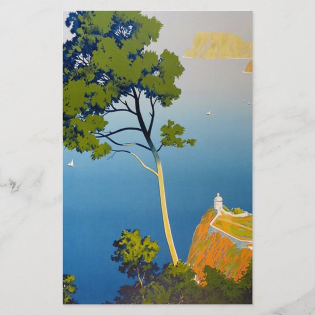 Papelaria Ilhas Baleares Viagem Francesa Vintage (Frente)