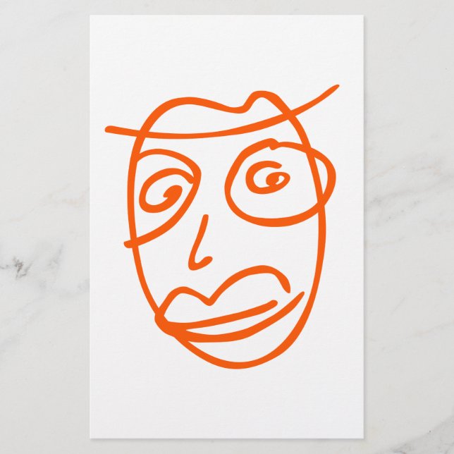Papelaria Ilustração artística ingênua (Frente)