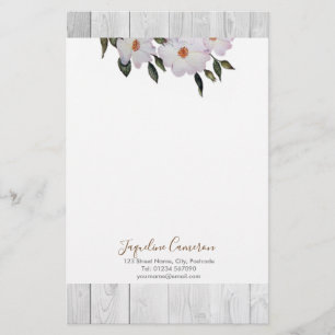 Papelaria Ilustração Ballerina de Rosas Rosa-D-Água