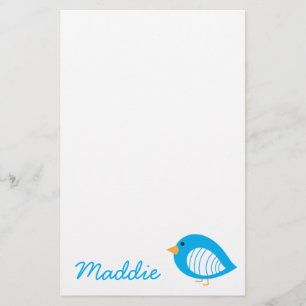 Papelaria Ilustração colorida de ave