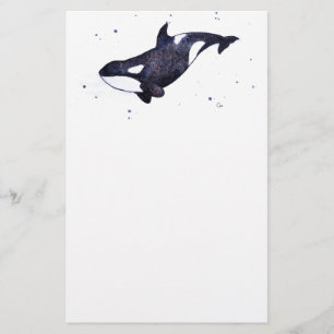 Papelaria Ilustração da baleia de assassino da orca