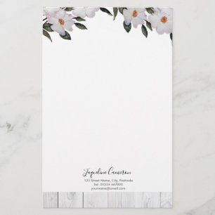 Papelaria Ilustração da Ballerina de Rosas Rosa-d'Água