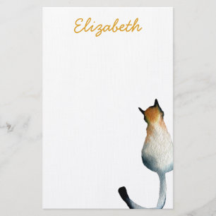 Papelaria Ilustração de gato preto e marrom da Tabby