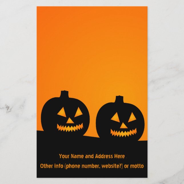 Papelaria Ilustração de Halloween (Frente)
