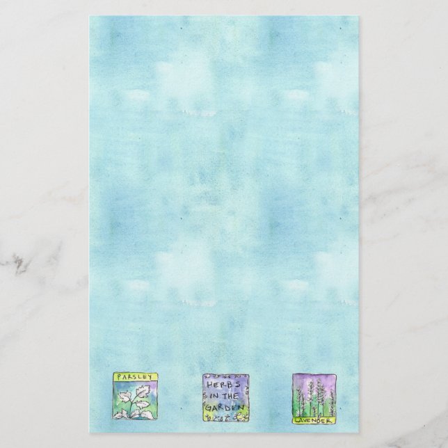 Papelaria Ilustração de Jardim de Sala-de-Cerrado (Frente)