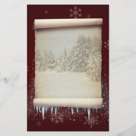 Papelaria Ilustração do pergaminho de inverno